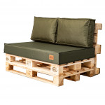 Paletové sedenie Golden Garden GG130 podsedák a vankúš 120cm x 80cm x 15cm olivová
